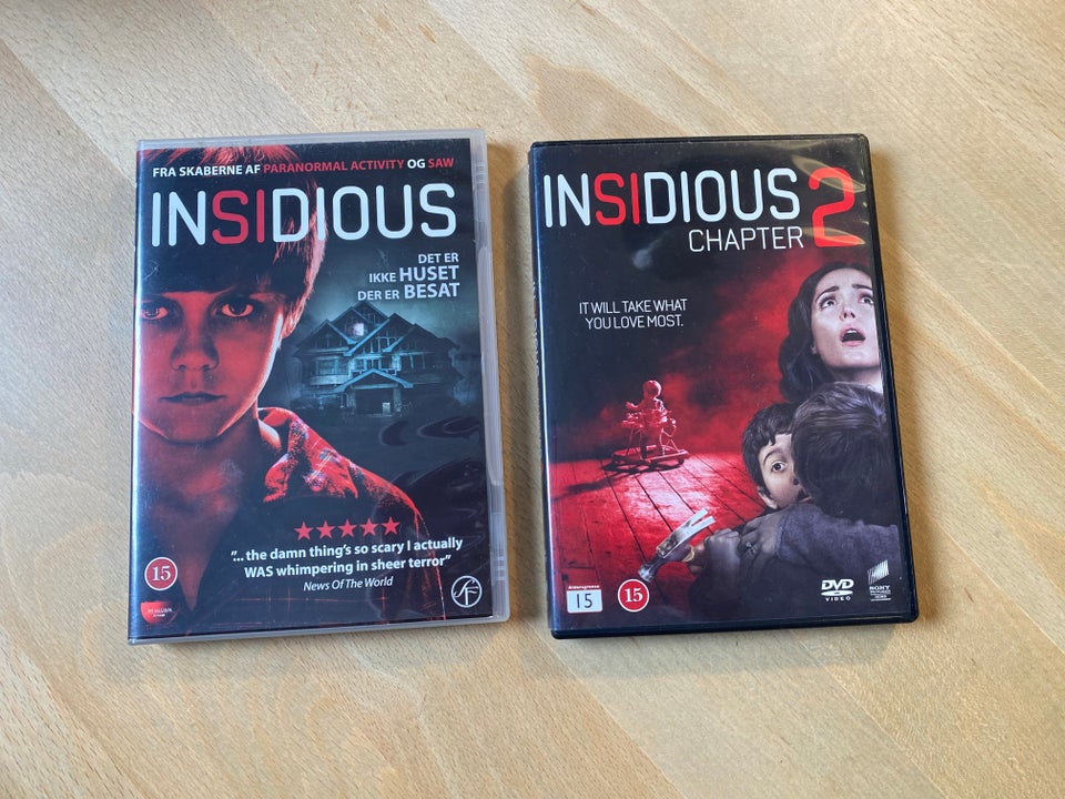 Insidious 1+2, DVD, gyser