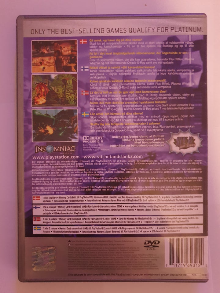 Ratchet  Clank 3 Platinum PS2