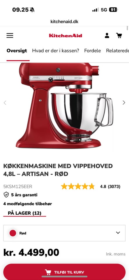 Røremaskine  Kitchen aid