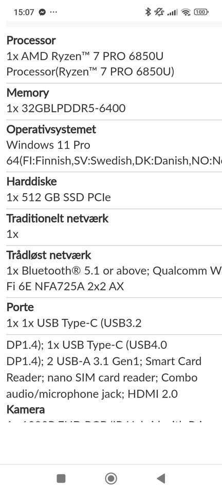 Lenovo T14s Gen 3, RyZen PRO 7 GHz, 32