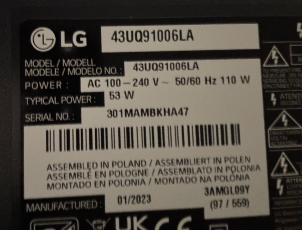 LED, LG, 43UQ91006LA