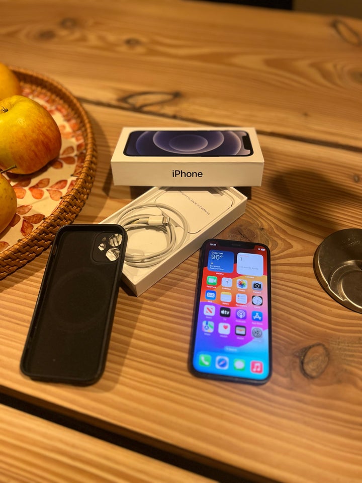 iPhone 12 Mini, 128 GB, sort