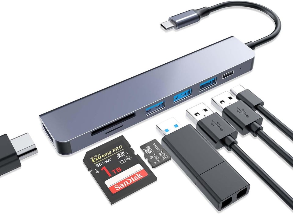 Adapter, 7 i 1 USB-C Multiport