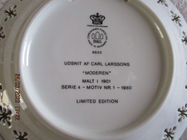 Platter B  G / Carl Larsson 1980