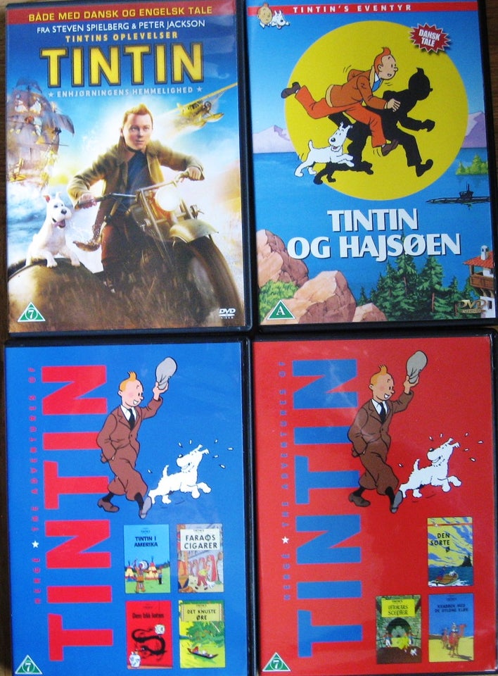 TinTin - 4 film, DVD, eventyr