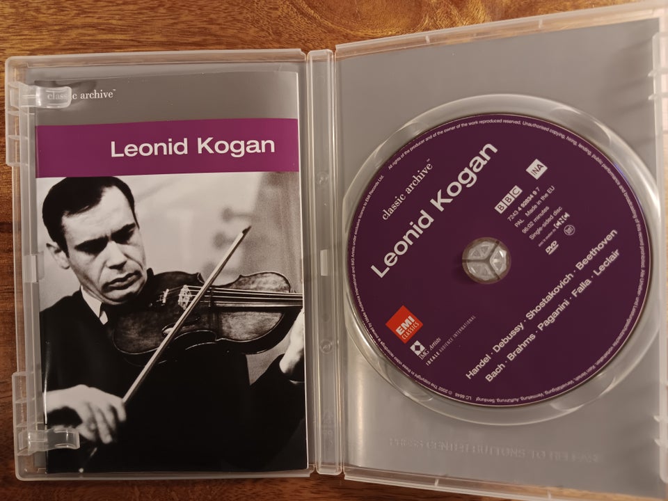 Leonid Kogan, DVD, andet