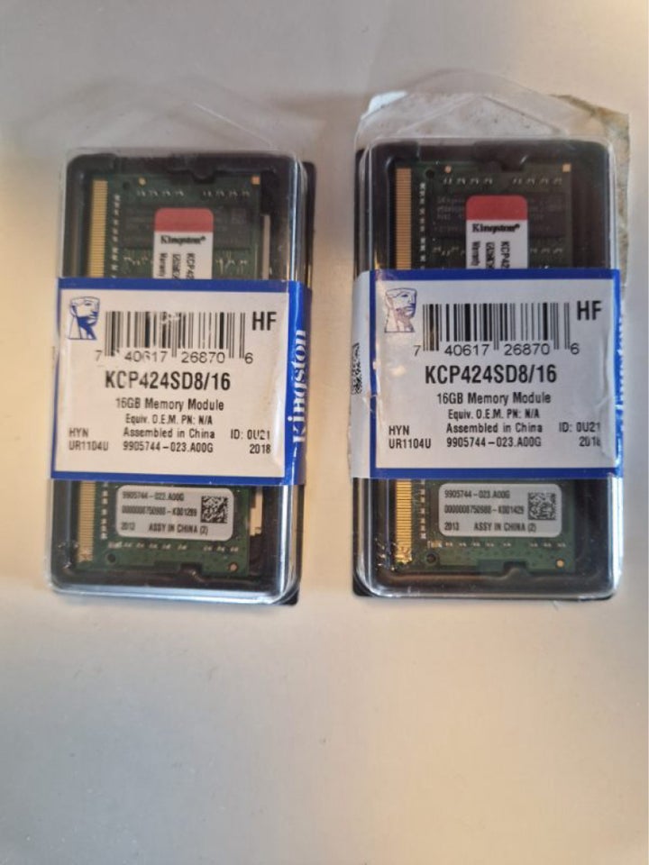 Kingston 16x2 gb DDR4 SDRAM