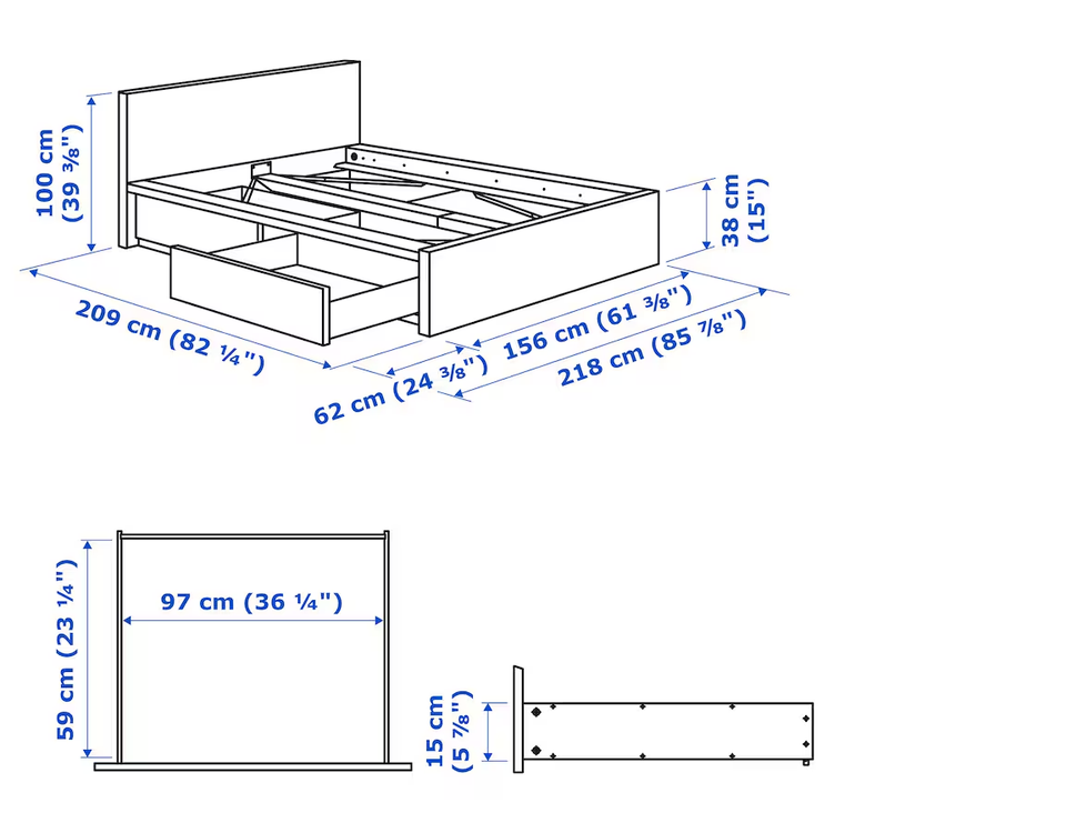 Dobbeltseng, Ikea, b: 140 l: 200