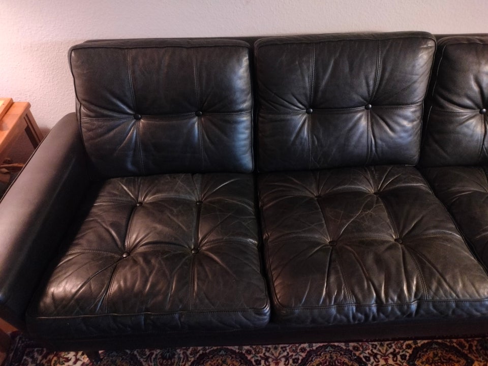 Sofa, læder, 3 pers.