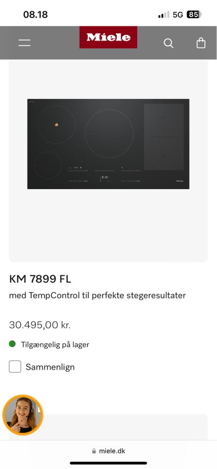 Induktionskogeplade Miele