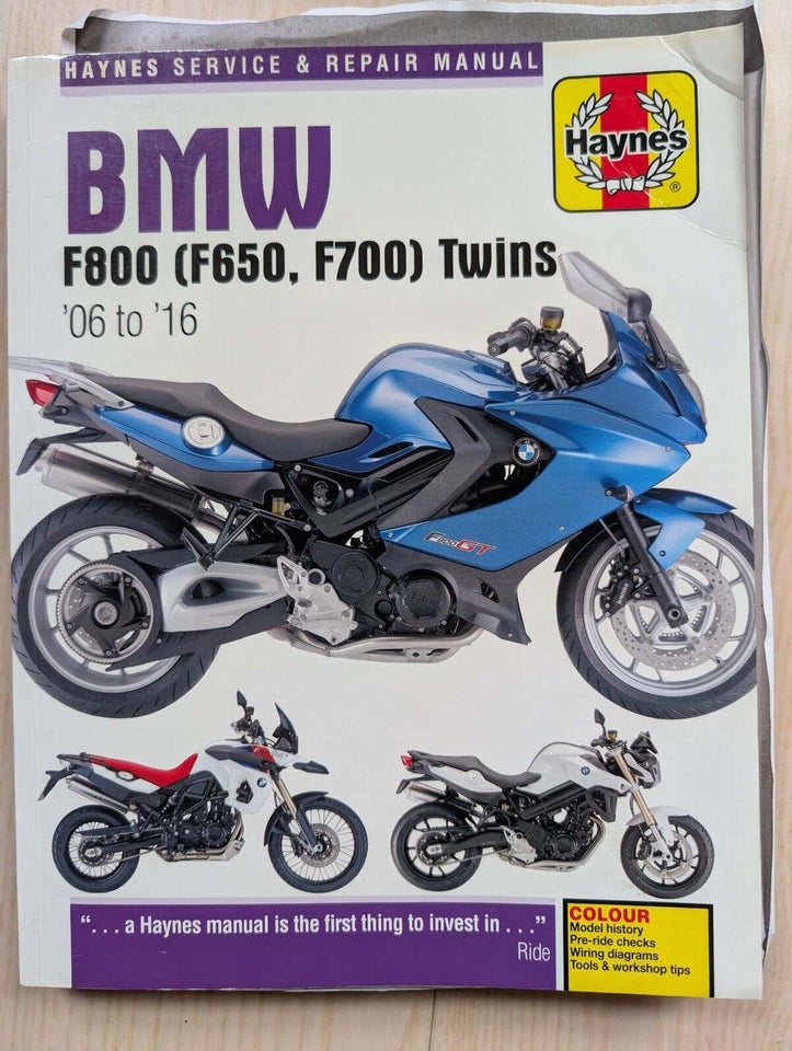 Haynes værksteds manual BMW F 800,