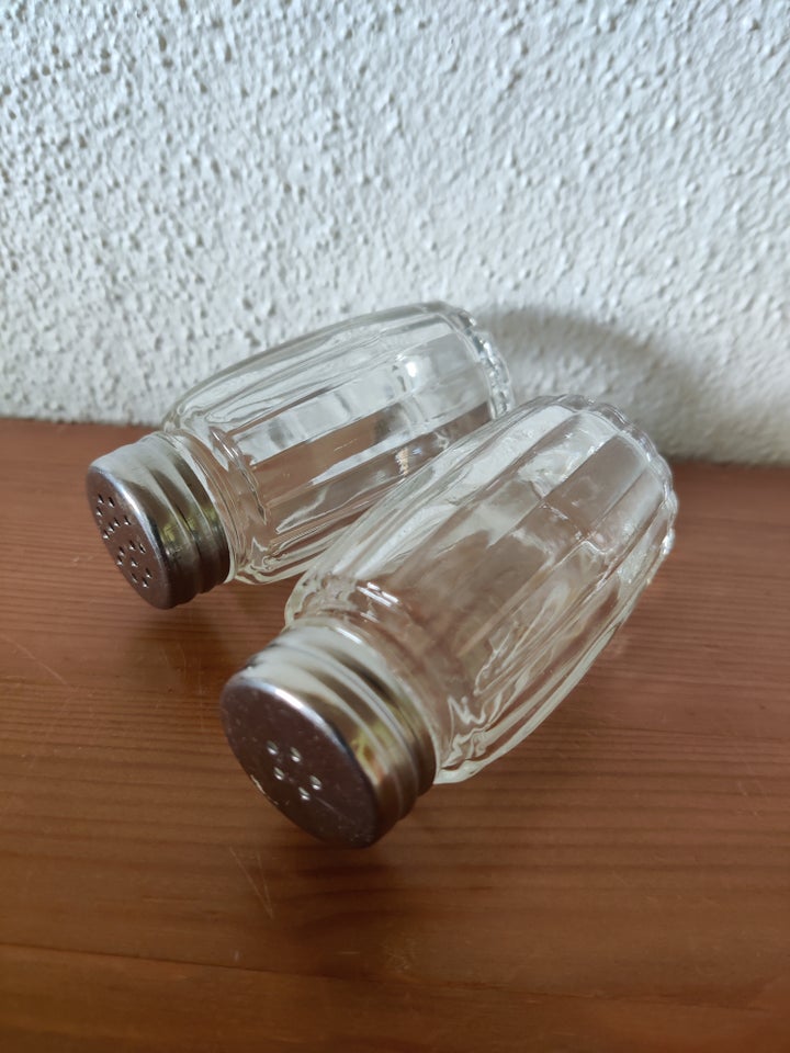 Glas Salt og peber sæt Metal og