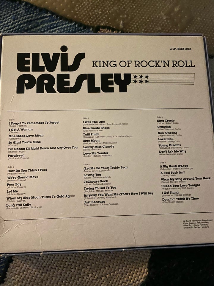 LP, Elvis presley bokse , 200kr stk