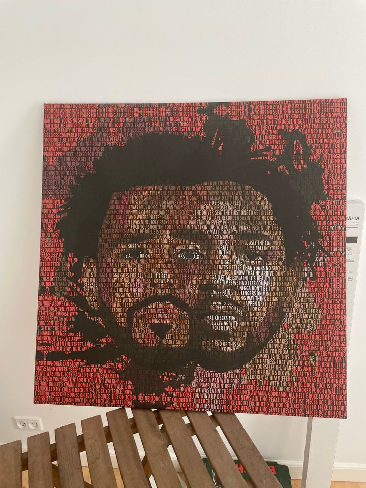 Plakat på lærred, motiv: Kendrick