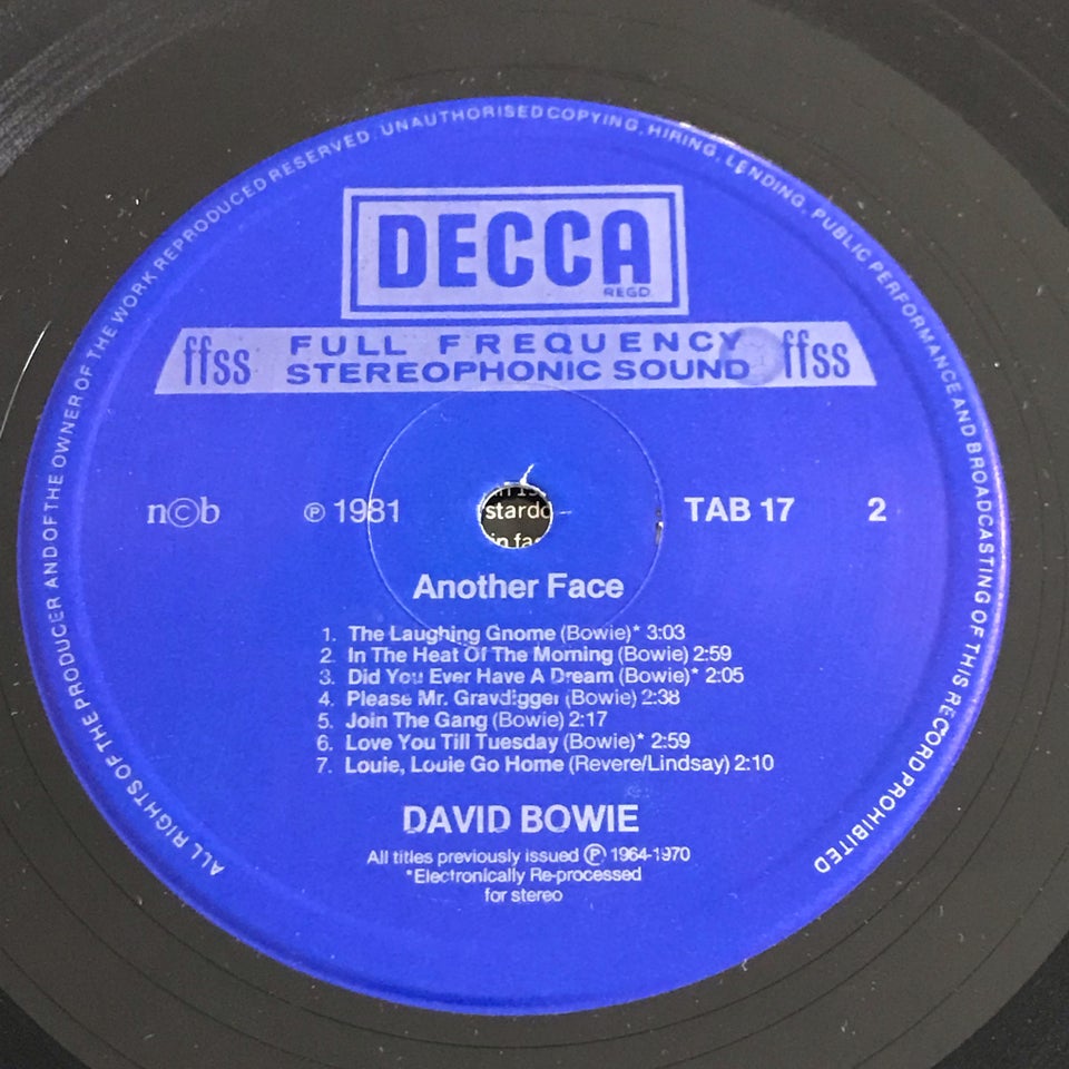 LP, David Bowie, Another Face