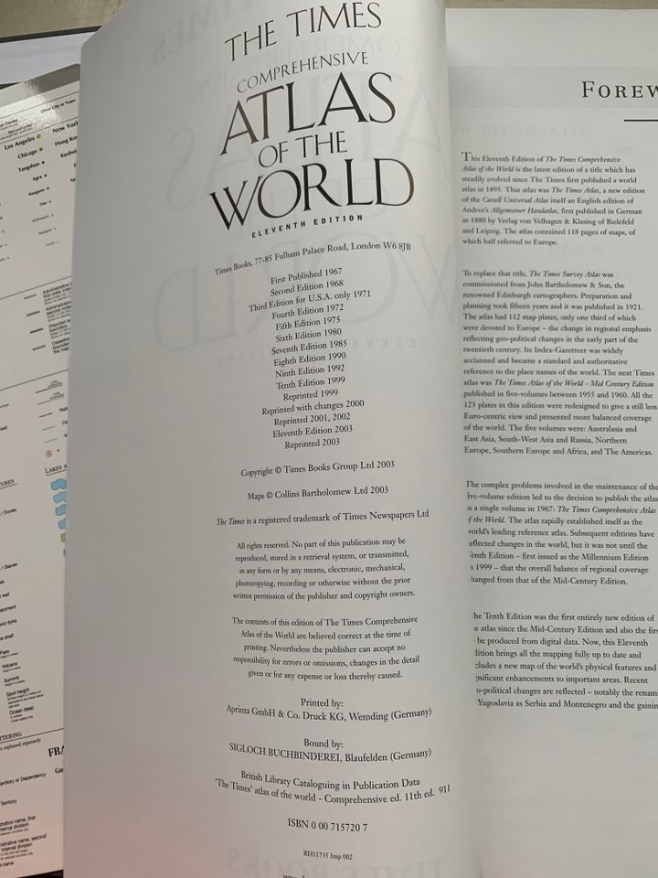 Atlas of The World, The Times Book