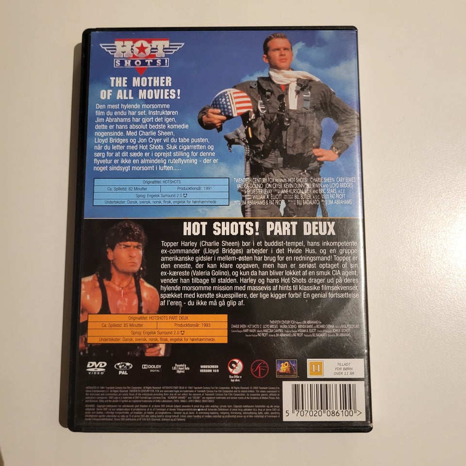 Hot shots 1+2, DVD, komedie