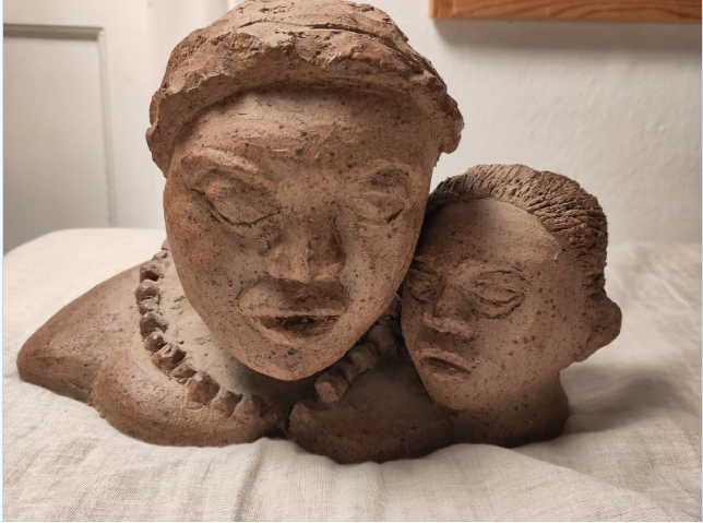 Skulptur Mor og barn