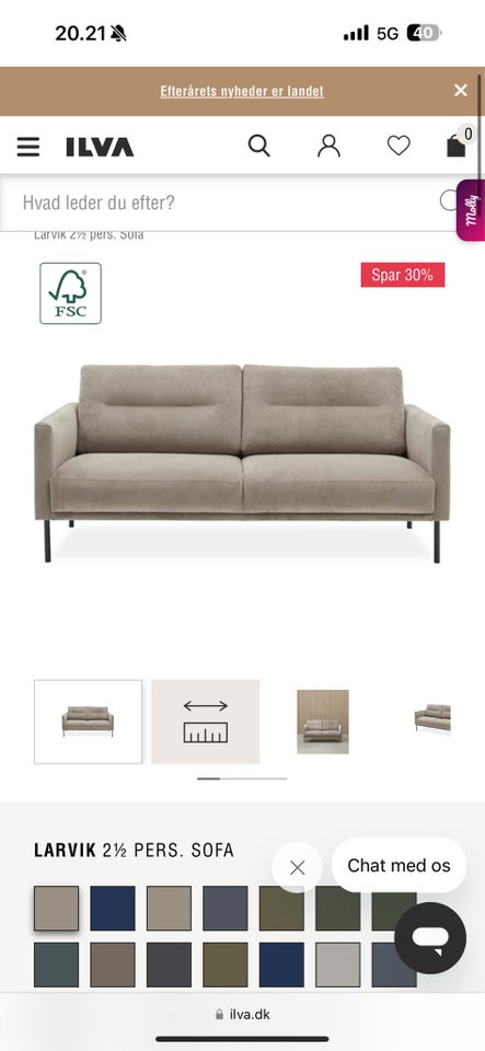 Sofa 2 pers  Ilva