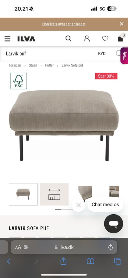 Sofa 2 pers  Ilva