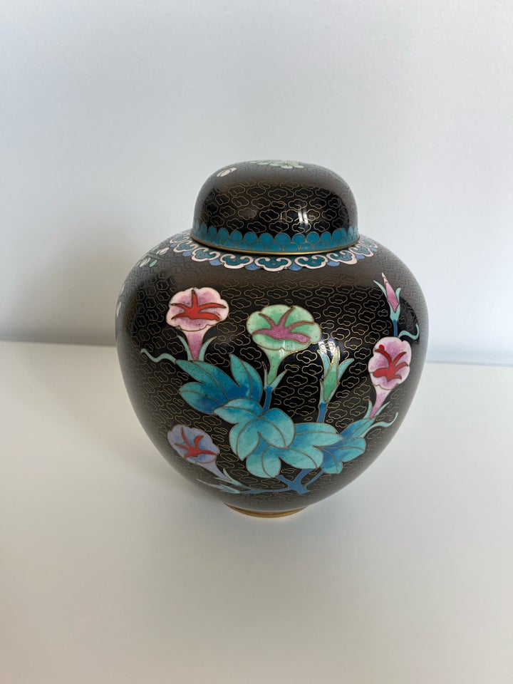 Cloisonne krukke/bojan med låg