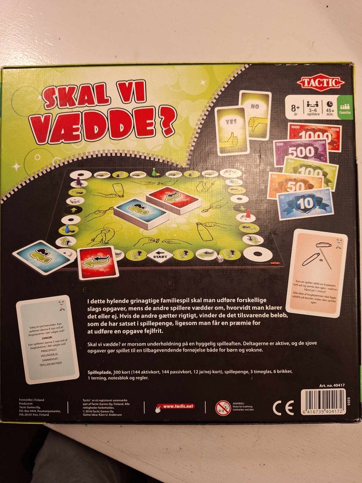 Skal vi vædde?, brætspil