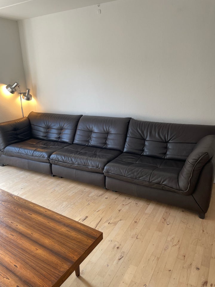 Sofa, læder, 4 pers.