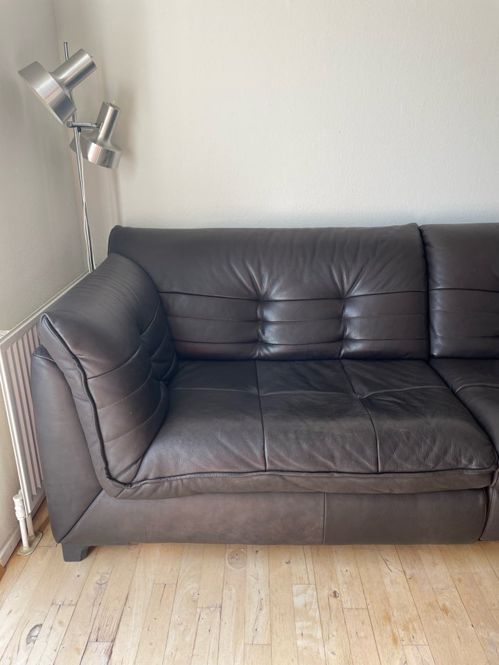 Sofa, læder, 4 pers.