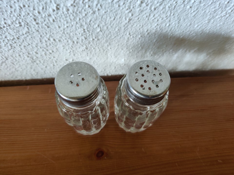 Glas Salt og peber sæt Metal og