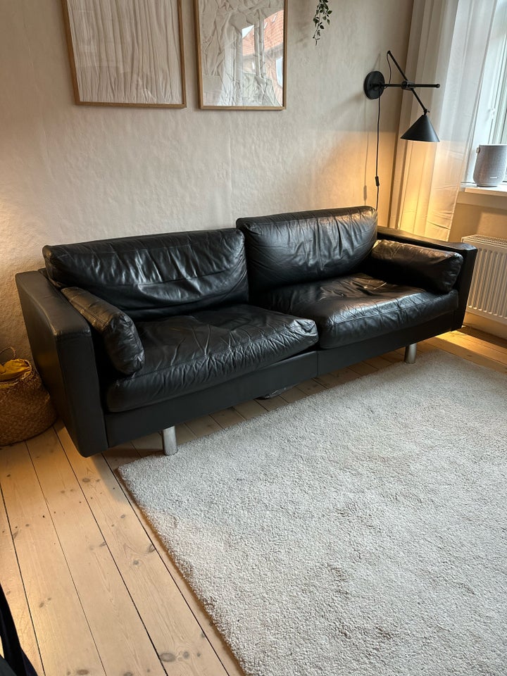 Sofa, læder, 3 pers.