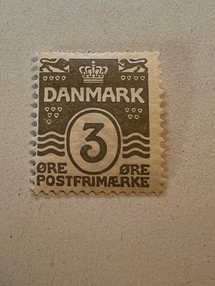 Danmark, ustemplet, 3 øre 1912