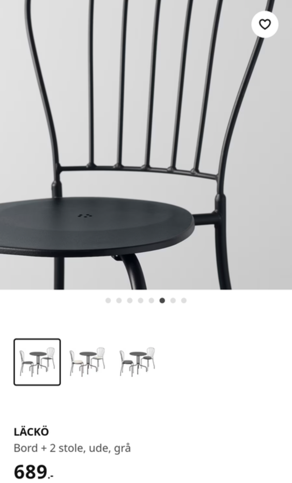 Cafebord IKEA Stål
