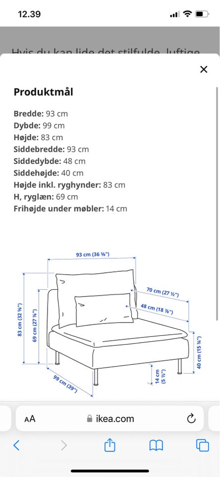 Sofa, andet materiale, 1 pers.