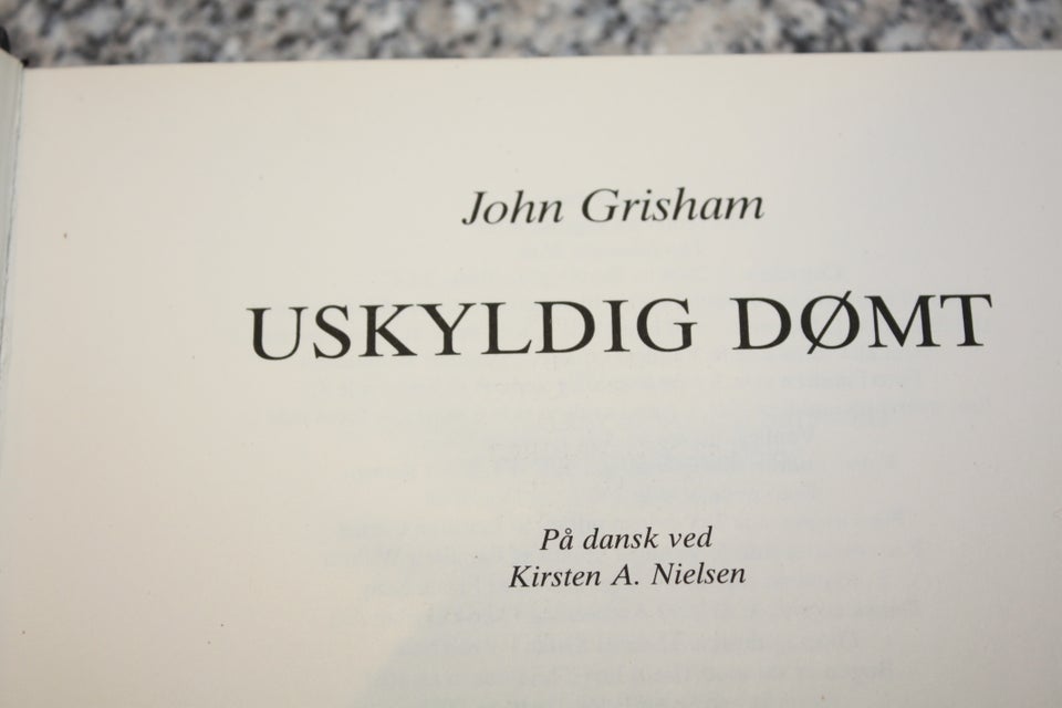 Uskyldigt dømt, John Grisham,