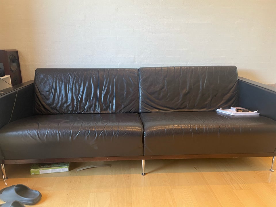 Sofa, læder, 3 pers.