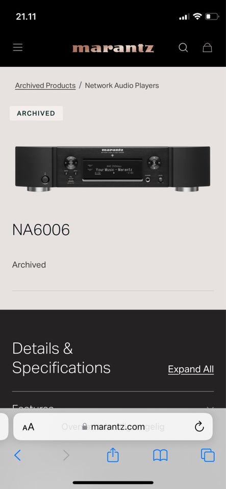 DAC, Marantz, NA6006