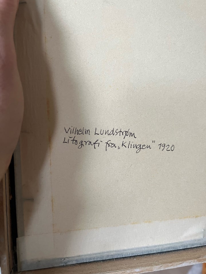 Litografi Vilhelm Lundstrøm b: