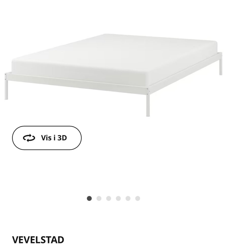 Sengeramme, IKEA VEVELSTAD, b: 160