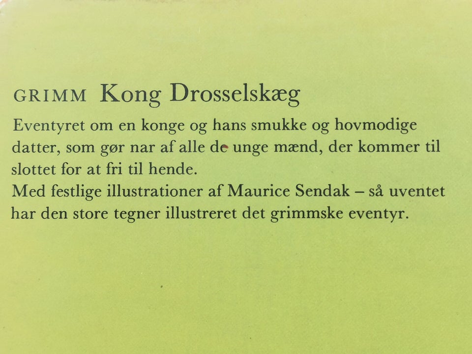 KONG DROSSELSKÆG , BRDR. GRIMM