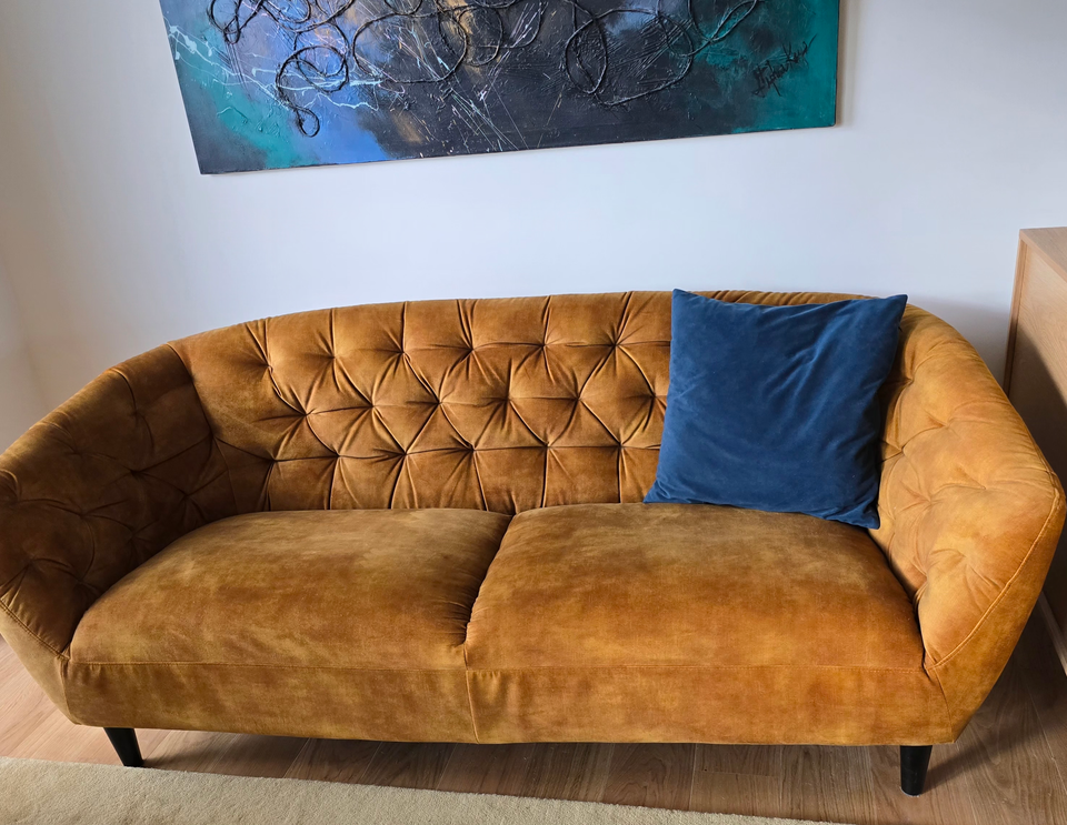 Sofa, velour, 3 pers.