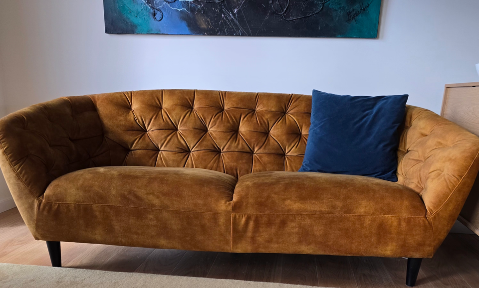 Sofa, velour, 3 pers.