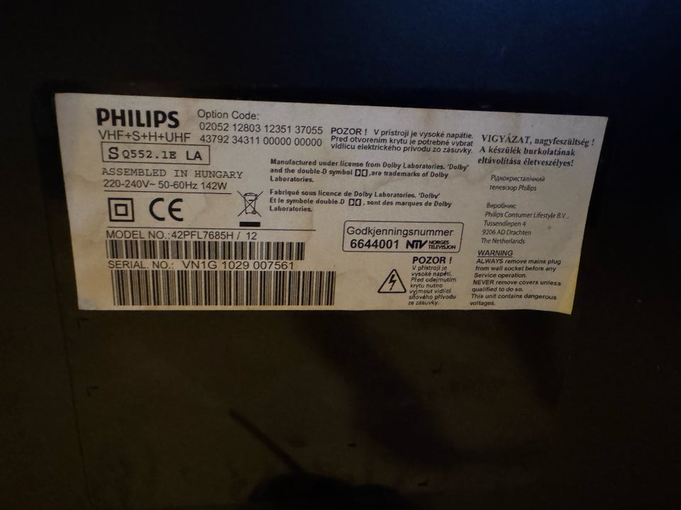 LCD, Philips, 42"