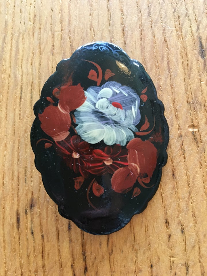 Broche, træ, Dk Retro