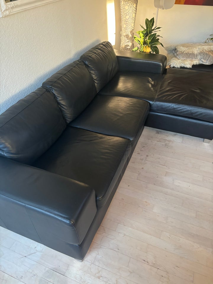 Sofa læder 5 pers