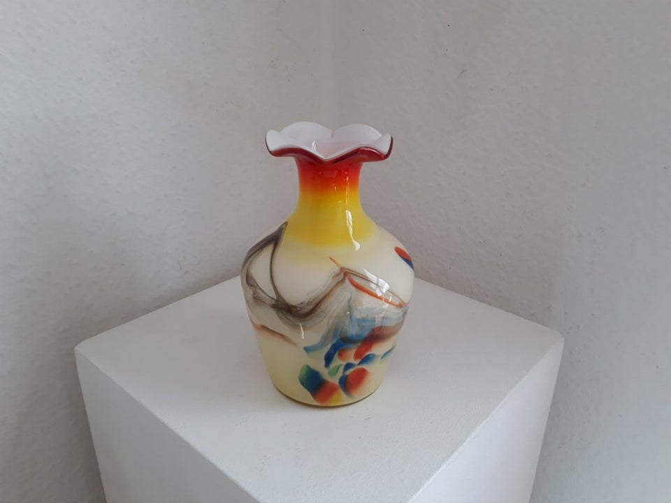 Vase Glas Glasvase Blomster