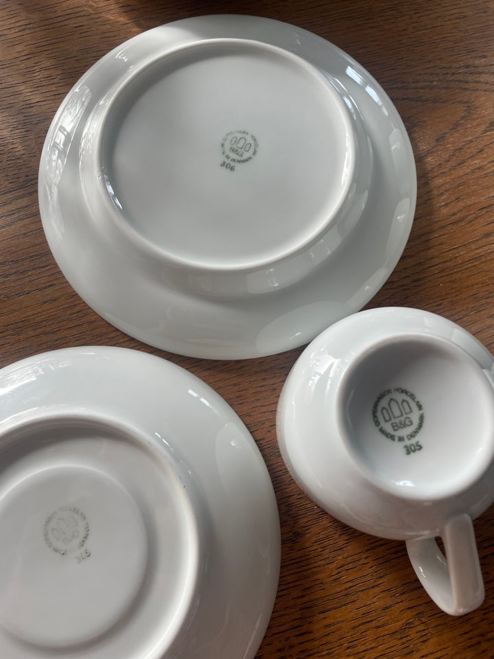 Porcelæn, Kaffekopper tallerkner