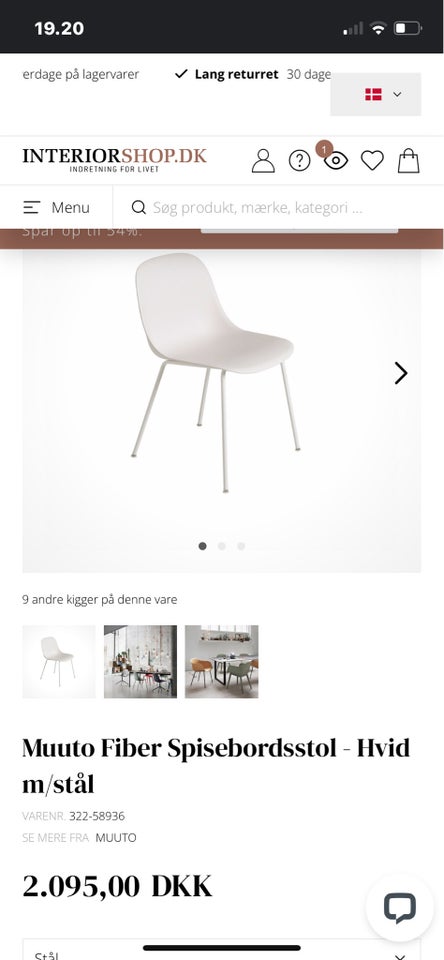 Spisebordsstol, Fiber , Muuto