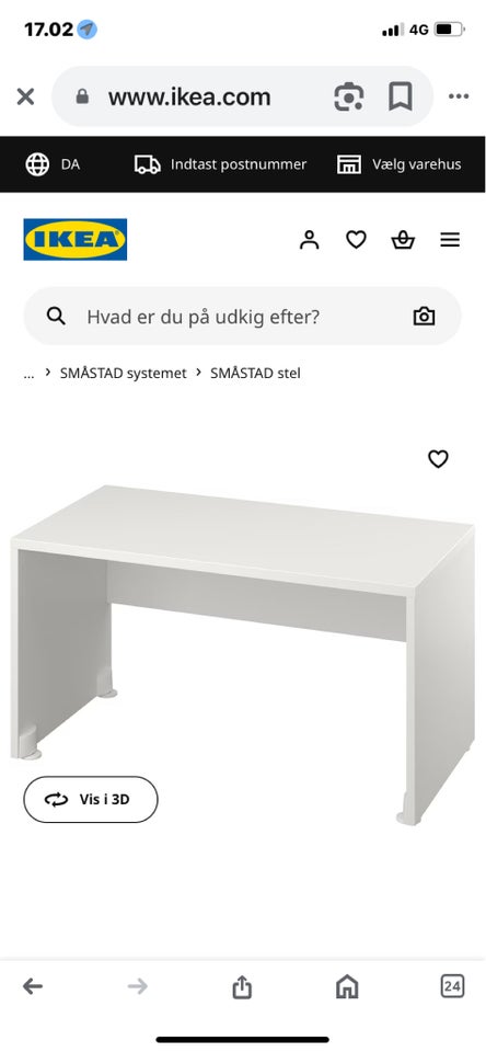 Skrivebord, Ikea, b: 90 d: 50 h: 48