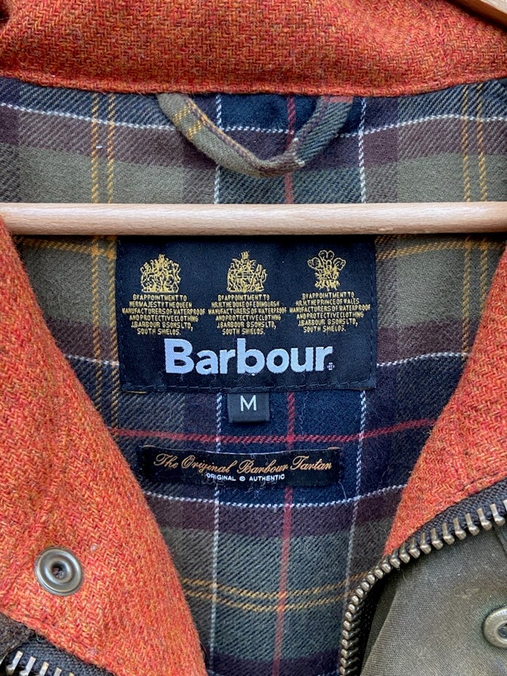 Oilskinsjakke, str. M, Barbour