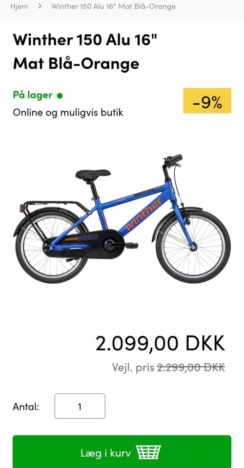 Unisex børnecykel anden type